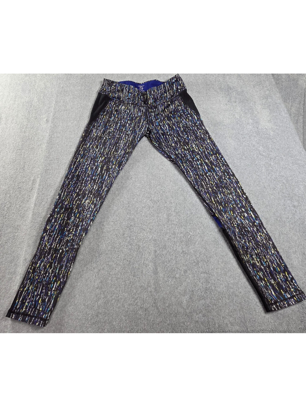 Jillian Michaels Impact Leggings Women L Black Blue Athletic Workout Pants